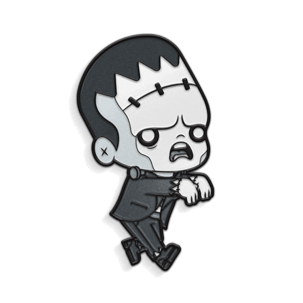 universal monsters, classic universal monsters, enamel pin, frankenstein, frankenstein enamel pin