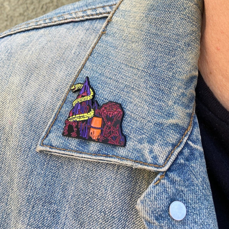 snake mountain enamel pin, motu enamel pin