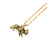 right angle of the battlecat pendant in gold  from the masters of the universe collection