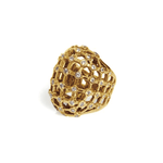 Caged Stone Ring pm rings Precious Metals Vermeil - 24k Gold Plated 6 