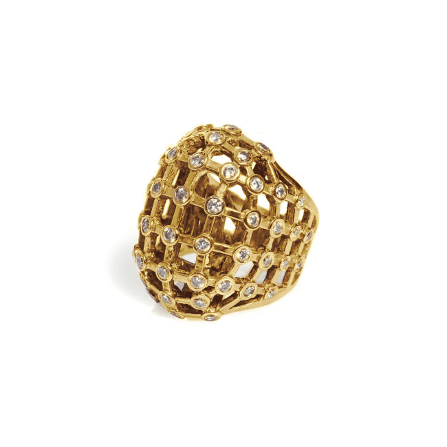 Caged Stone Ring