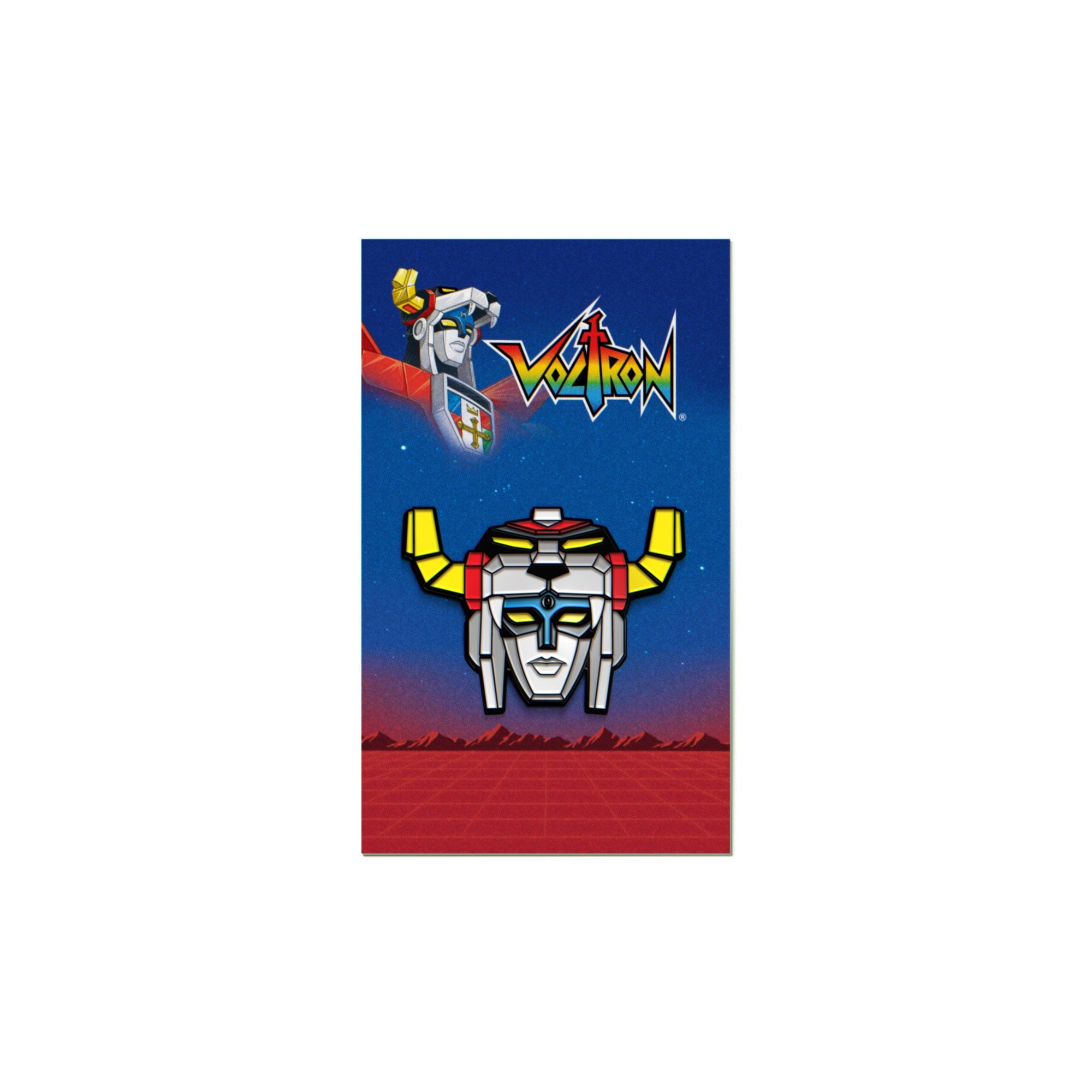Voltron Defender of the Universe Head Enamel Pin Enamel Pin Voltron Classic 