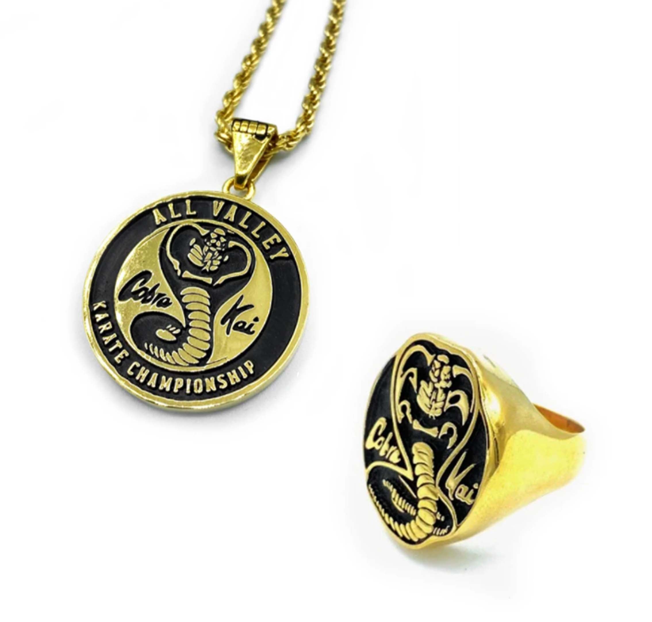 cobra kai costume, cobra kai halloween, cobra kai ring, cobra kai necklace