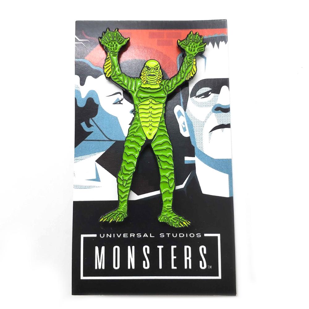 creature from the black lagoon enamel pin on universal monsters pin card
