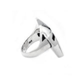 inside detail of the raider ring in silver from the han cholo jewelry collection