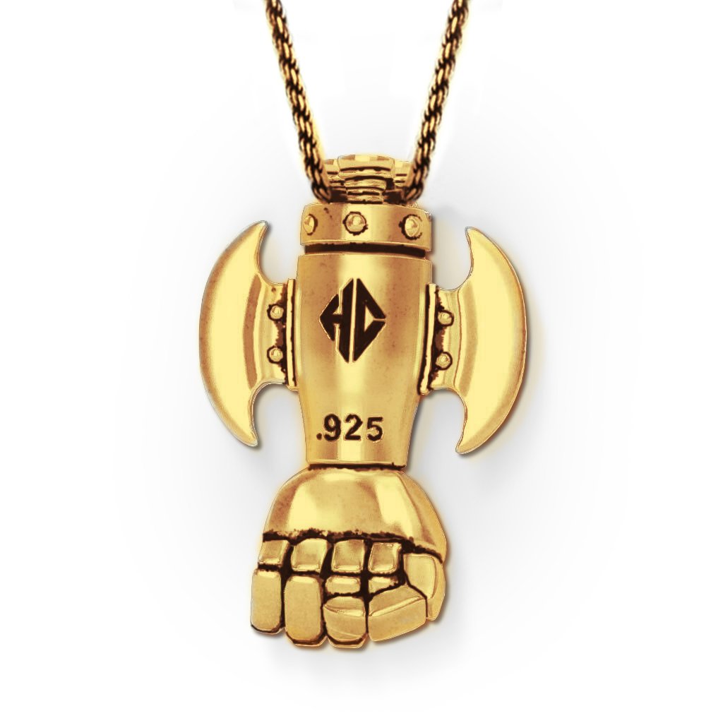 Rocket Fist Necklace pm necklaces Han Chogun Warrior Vermeil - 24k Gold Plated 