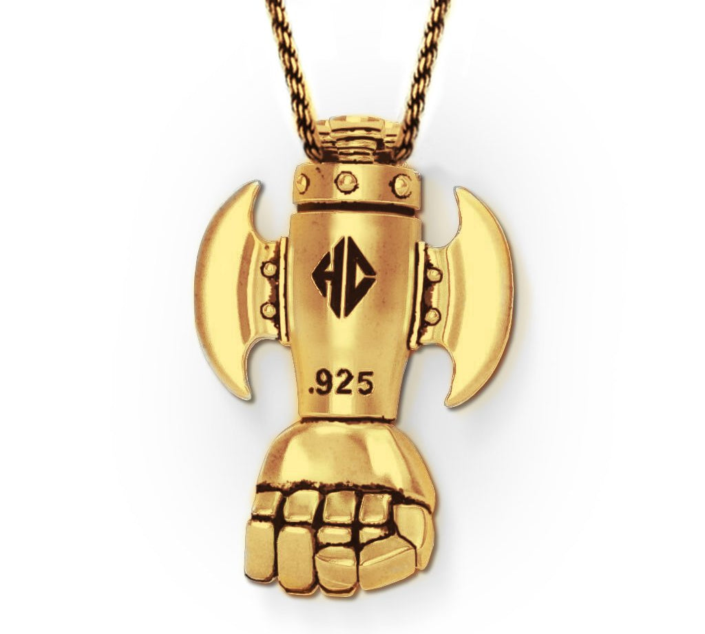 Rocket Fist Necklace pm necklaces Han Chogun Warrior Vermeil - 24k Gold Plated 