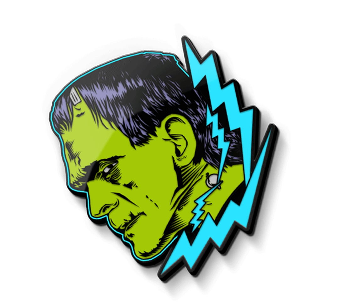 Frankenstein Enamel Pin - Glow in the Dark Enamel Pin Universal Monsters 