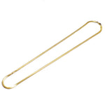 angled shot of the herring bone in gold laying on a white background