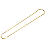 angled shot of the herring bone in gold laying on a white background