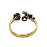 back of the Skeletor havoc Ring in gold from the masters of the universe jewelry collection