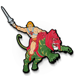he-man enamel pin, he-man, battle cat, motu merch, masters of the universe