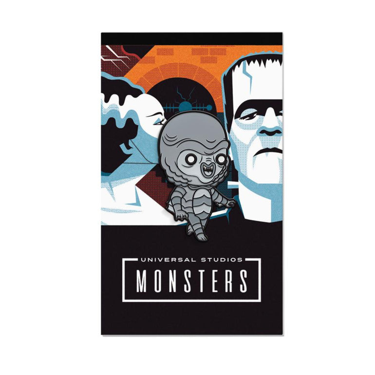 universal monsters enamel pins, glow in the dark enamel pins, creature from the black lagoon