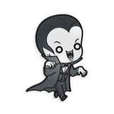  universal monsters, classic universal monsters, enamel pin, glow in the dark enamel pin, dracula