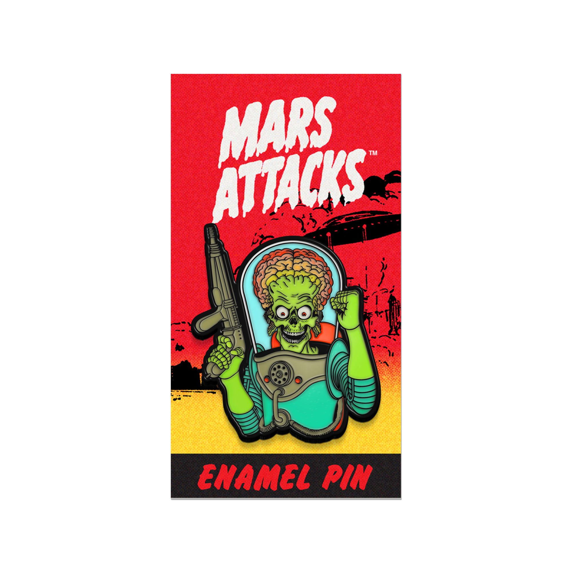 mars attacks martian enamel pin