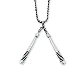 mens jewelry, silver chains for men, mens chains, nunchuck pendant
