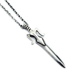 left angled of the power sword pendant in silver from the masters of the universe collection