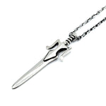 right angled of the power sword pendant in silver from the masters of the universe collection