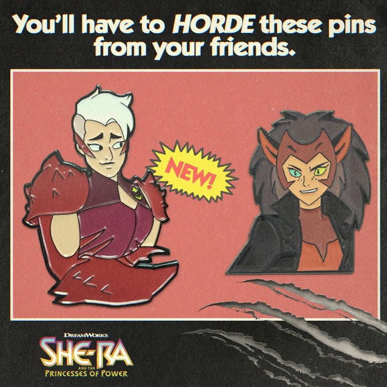 Scorpia she-ra and the princesses of power enamel pin ad, with catra from she-ra and the princesses of power enamel pin Ad