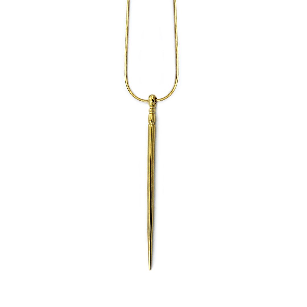 toothpick pendant, gold mens necklace, mens jewelry, mens chain, gold mens chain