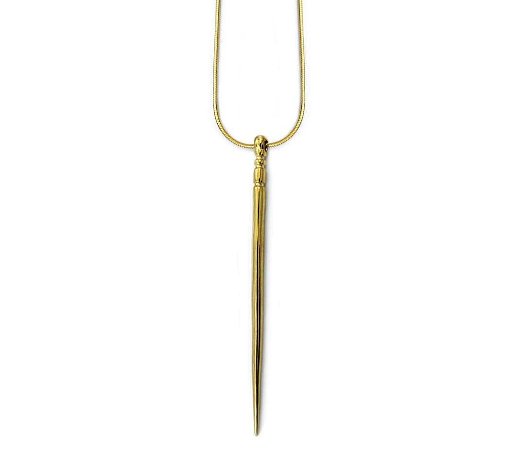 toothpick pendant, gold mens necklace, mens jewelry, mens chain, gold mens chain