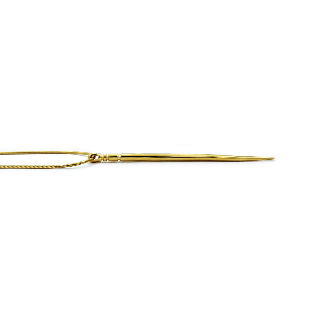 toothpick pendant, gold mens necklace, mens jewelry, mens chain, gold mens chain