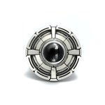 UFO Ring pm rings Precious Metals Sterling Silver .925 9 Black