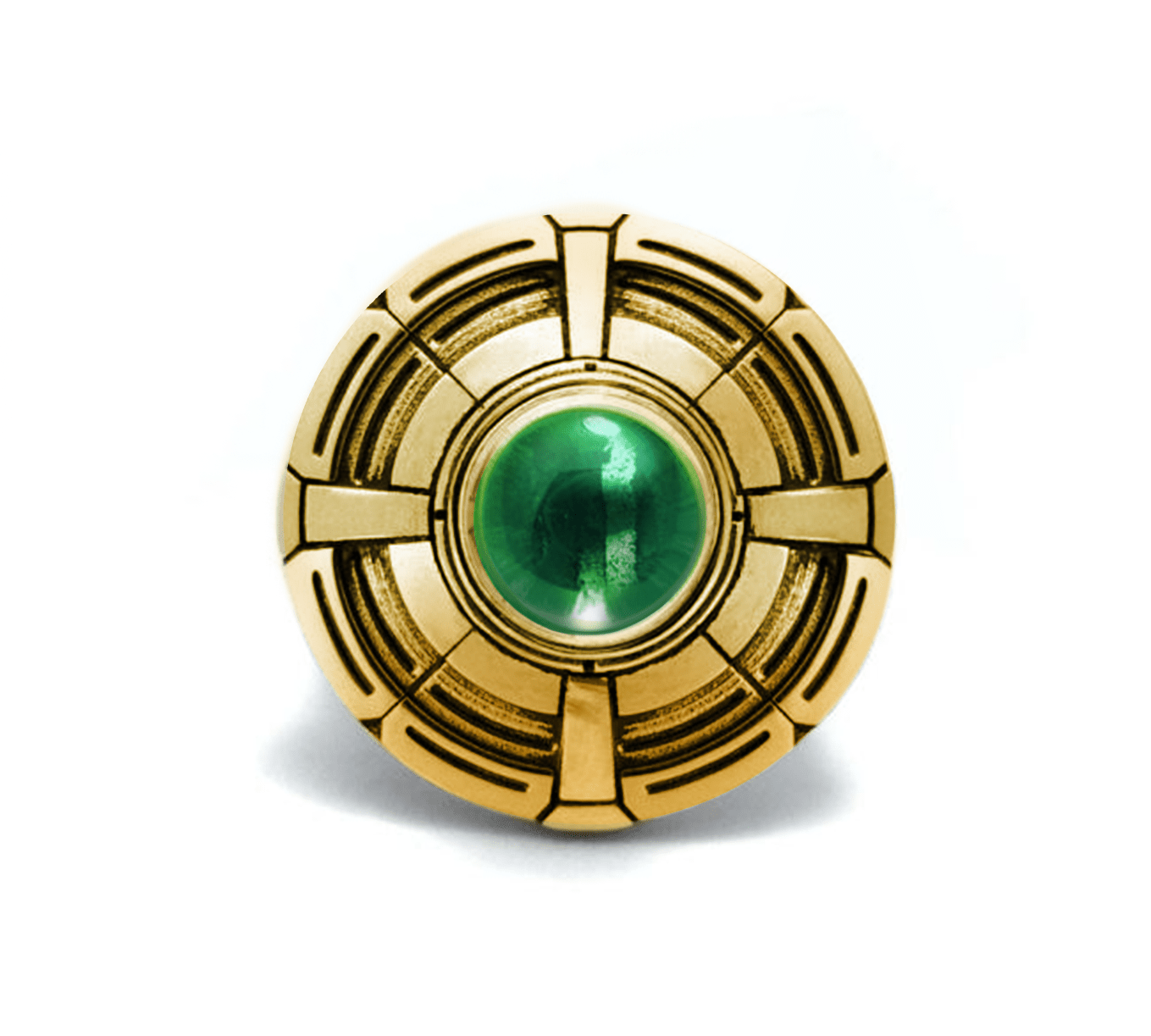 UFO Ring pm rings Precious Metals Vermeil - 24k Gold Plated 9 Green