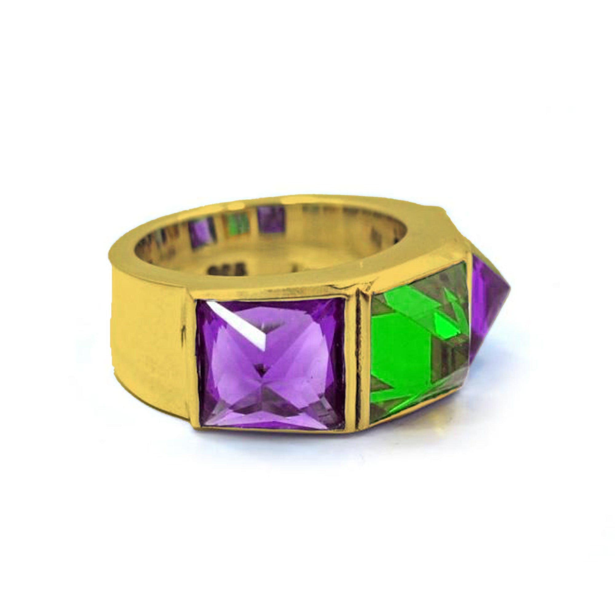 Crystal Spike Ring pm rings Precious Metals Vermeil - 24k Gold Plated 7 Customizable