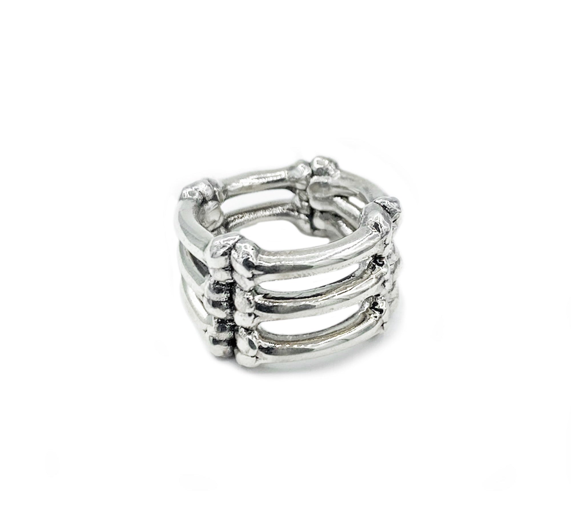 bone ring, sterling silver bone ring