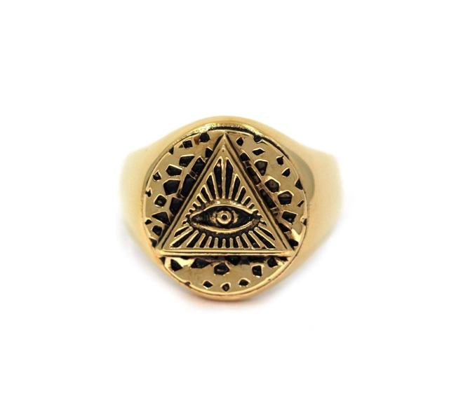 All Seeing Eye Ring, all seeing eye jewelry, illuminati ring, illuminati eye, han cholo jewelry