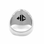 back of the All Seeing Eye Ring in Silver from the han cholo precious metal collection