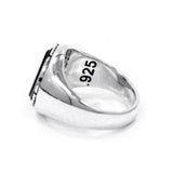inside detail of the All Seeing Eye Ring in Silver from the han cholo precious metal collection