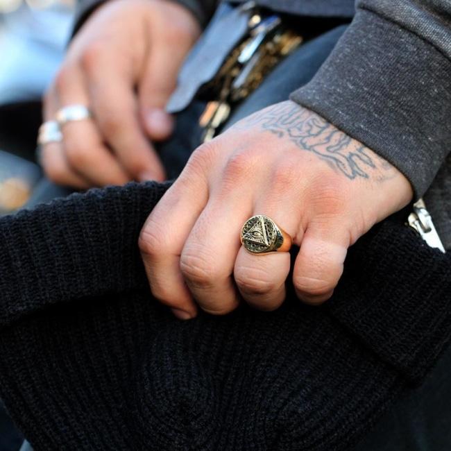 All Seeing Eye Ring, all seeing eye jewelry, illuminati ring, illuminati eye, han cholo jewelry