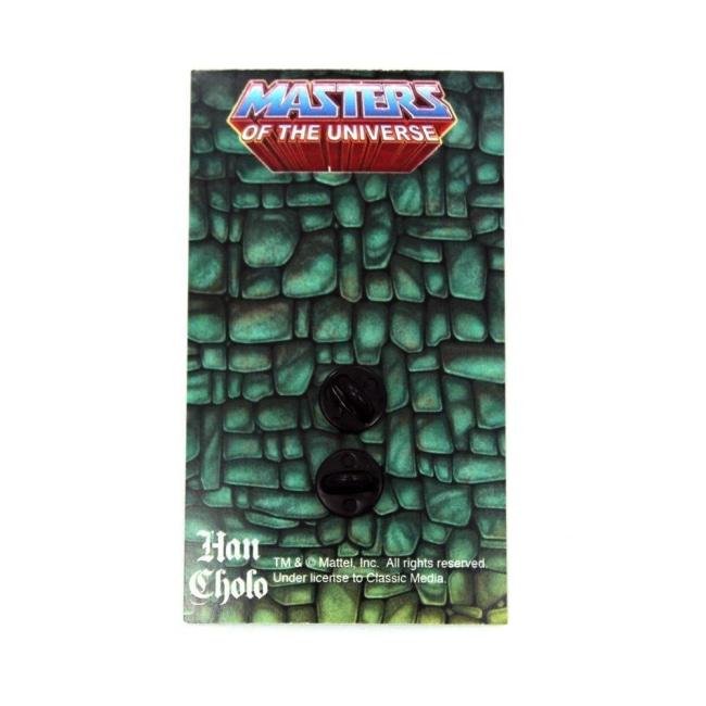 back of the Anti-He-Man enamel pin on a white background