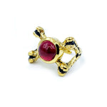 skeletor armor ring masters of the universe, gold and silver ring