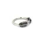 right side of the Arrow Ring in silver from the han cholo precious metal collection