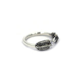 right side of the Arrow Ring in silver from the han cholo precious metal collection