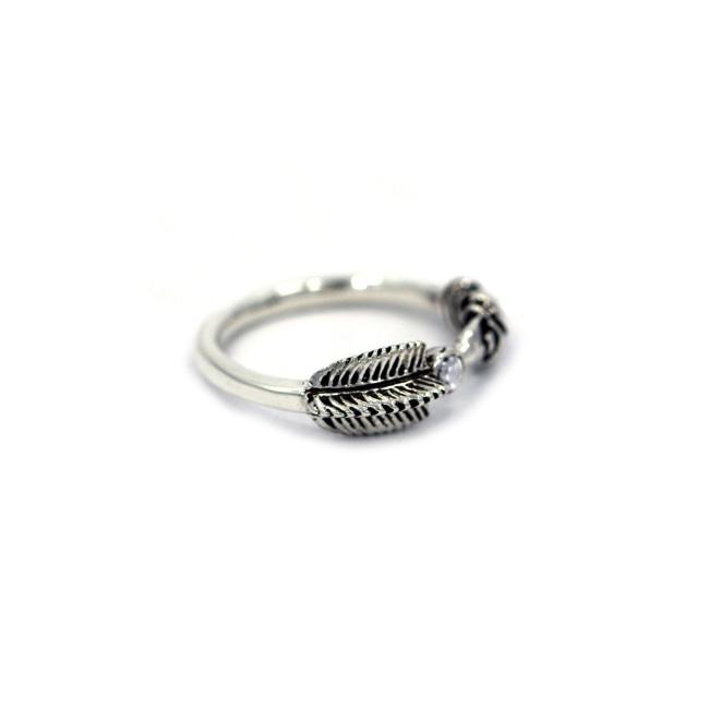 right side of the Arrow Ring in silver from the han cholo precious metal collection