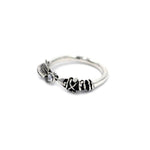 left side of the Arrow Ring in silver from the han cholo precious metal collection