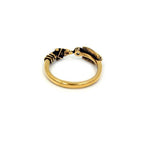 back of the Arrow Ring in gold from the han cholo precious metal collection