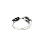back of the Arrow Ring in silver from the han cholo precious metal collection