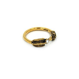 right side of the Arrow Ring in gold from the han cholo precious metal collection