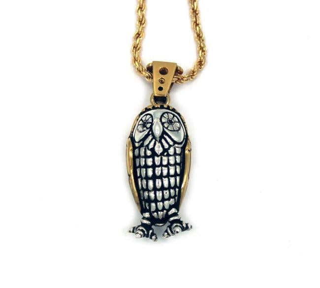 front of the Baby Bobo Owl Pendant from the han cholo fantasy collection