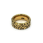 left side of the Baby Leopard Ring in gold from the han cholo precious metal collection