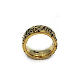 profile view of the Baby Leopard Ring in gold from the han cholo precious metal collection