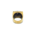 back of the Baby Pyramid Ring in gold from the han cholo precious metal collection
