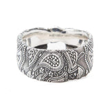 front of the Bandana Ring in silver from the han cholo precious metal collection