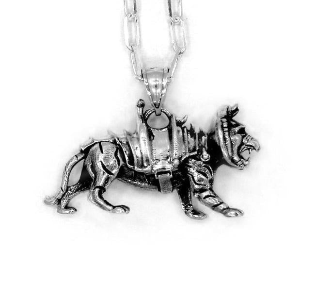 right side of the battlecat pendant from the masters of the universe collection