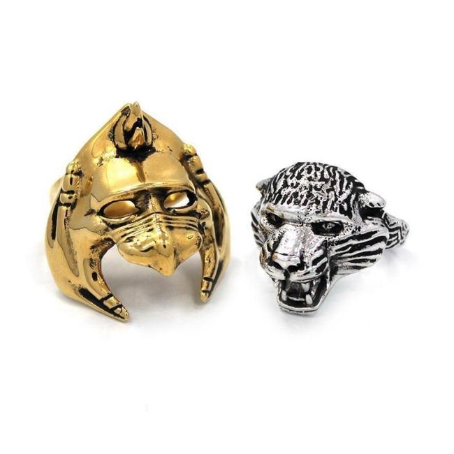front of the Battle Cat Ring showing the two rings side by side on a white background